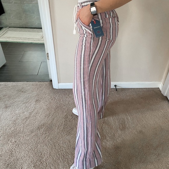 Rewind Pants - 3/$20 Striped Flowy Wide Leg Pants